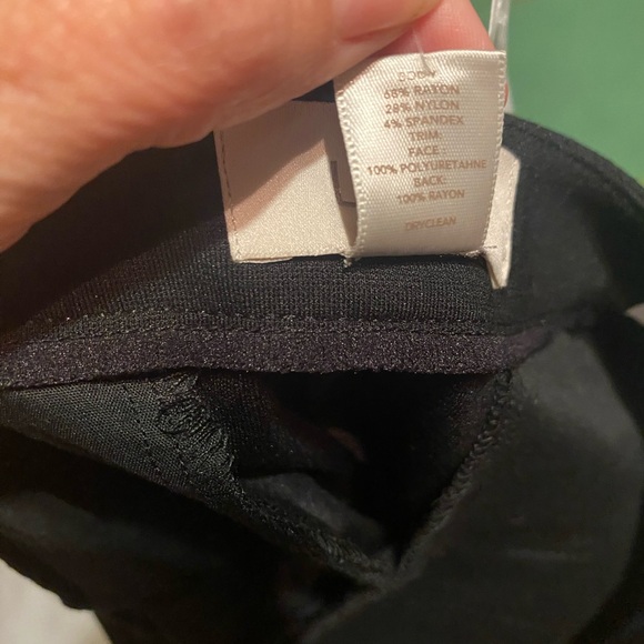 Loft Modern Skinny Ankle Legging Pants Womens Size 0 Black Stretch Tuxedo Stripe - Picture 6 of 8